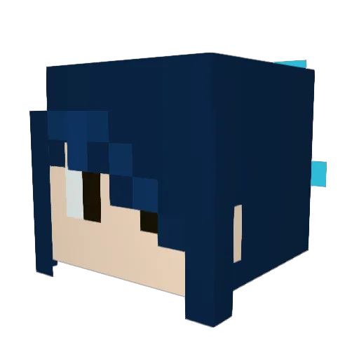 seraf Minecraft avatar head, 3D render