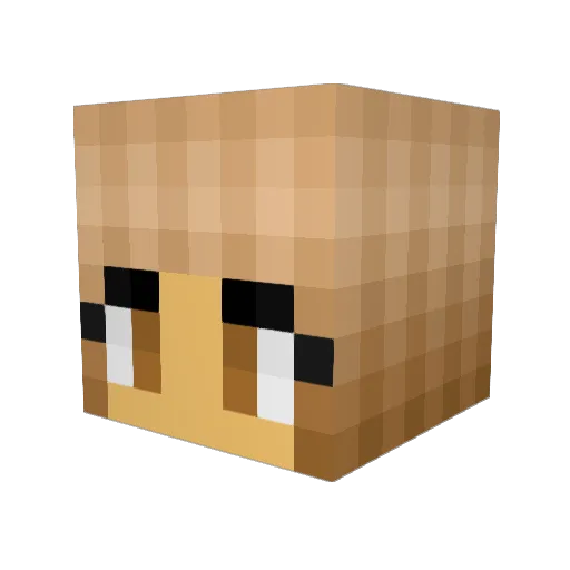 seragunderson Minecraft avatar head, 3D render