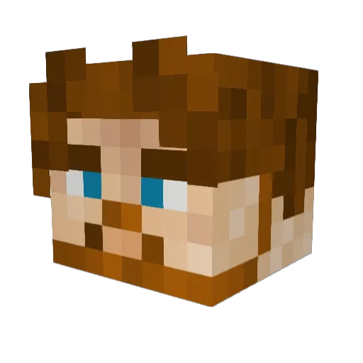 seranikas Minecraft avatar head, 3D render
