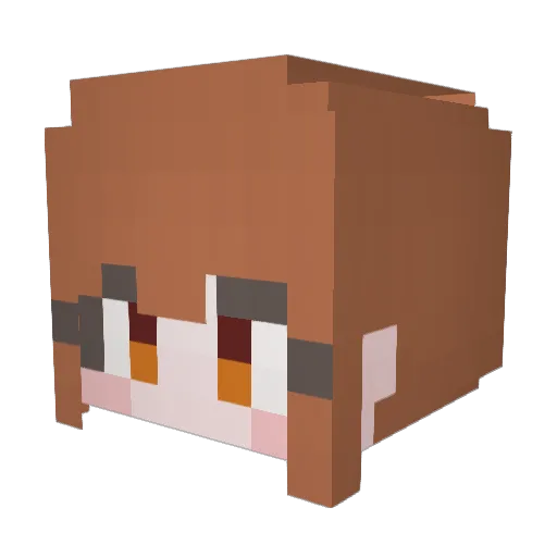 serapia321 Minecraft avatar head, 3D render