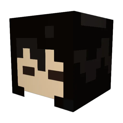 seravoid Minecraft avatar head, 3D render