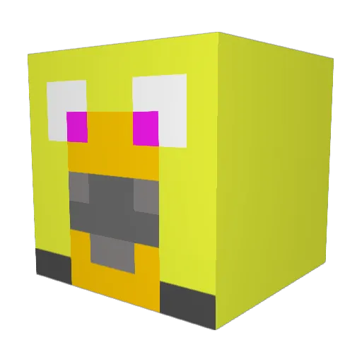 serb Minecraft avatar head, 3D render
