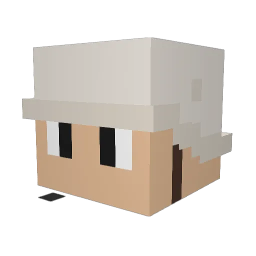 serdardindar Minecraft avatar head, 3D render