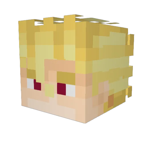 serega10cm Minecraft avatar head, 3D render