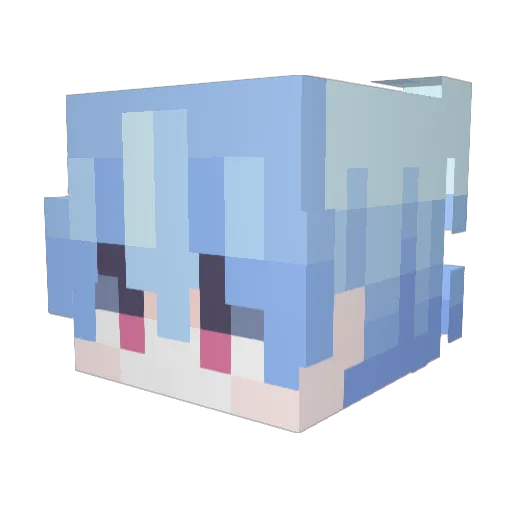 sereki Minecraft avatar head, 3D render