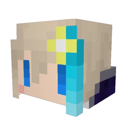 seren_ Minecraft avatar head, 3D render