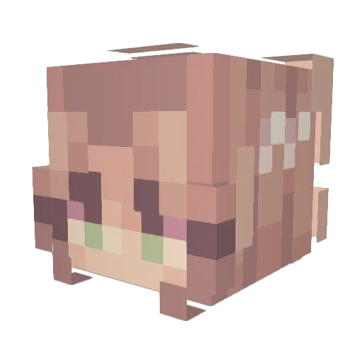 serenala Minecraft avatar head, 3D render