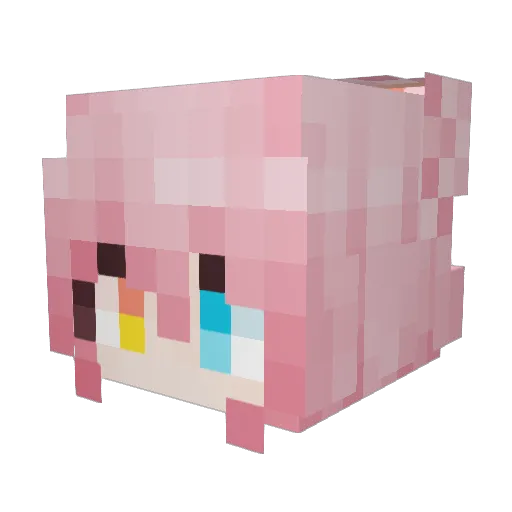 serenawa Minecraft avatar head, 3D render