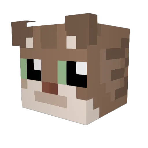 serendeepity Minecraft avatar head, 3D render