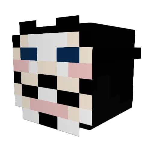 serene24 Minecraft avatar head, 3D render