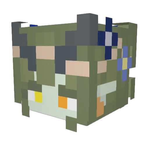 serenedere Minecraft avatar head, 3D render