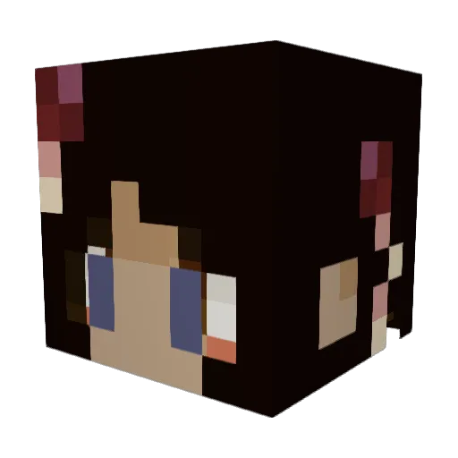 sereneliu Minecraft avatar head, 3D render