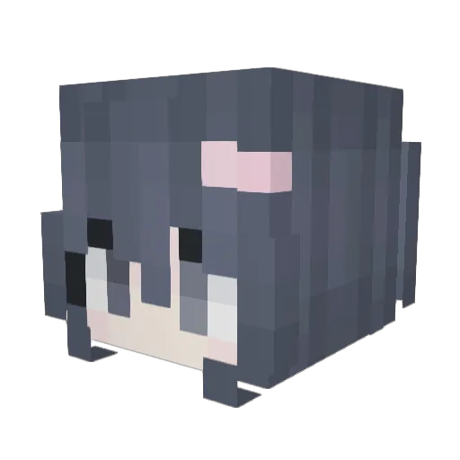 sereniii Minecraft avatar head, 3D render