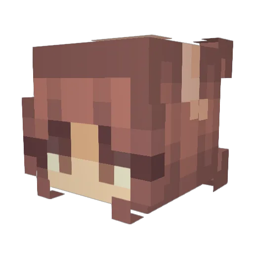 serenvding Minecraft avatar head, 3D render