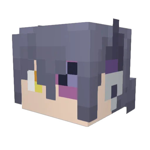 serera Minecraft avatar head, 3D render