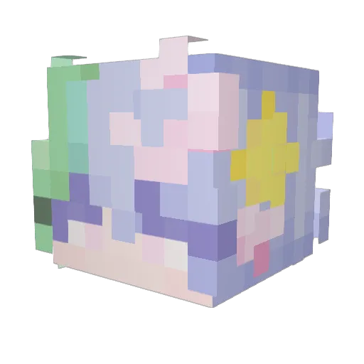 serestice Minecraft avatar head, 3D render