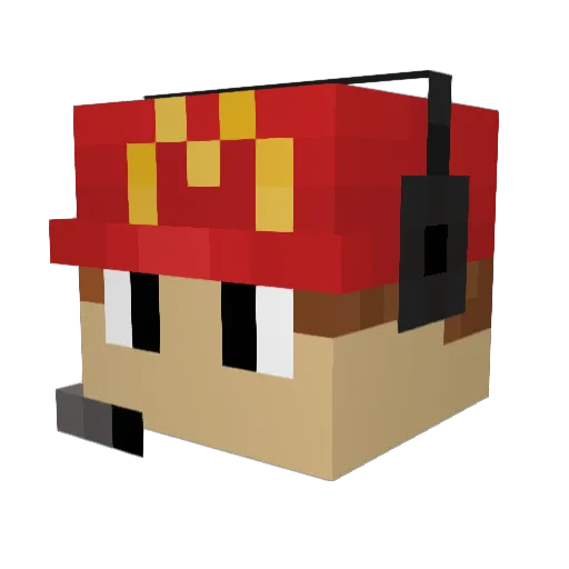 serevyoh Minecraft avatar head, 3D render