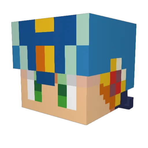 serg_01 Minecraft avatar head, 3D render
