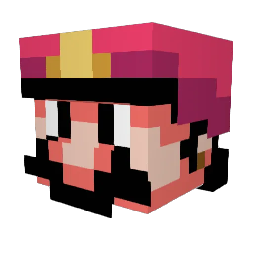 sergeygrechkin Minecraft avatar head, 3D render