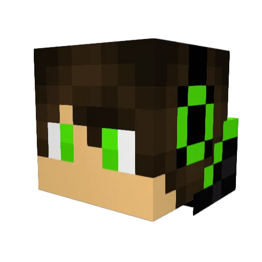 sergini Minecraft avatar head, 3D render