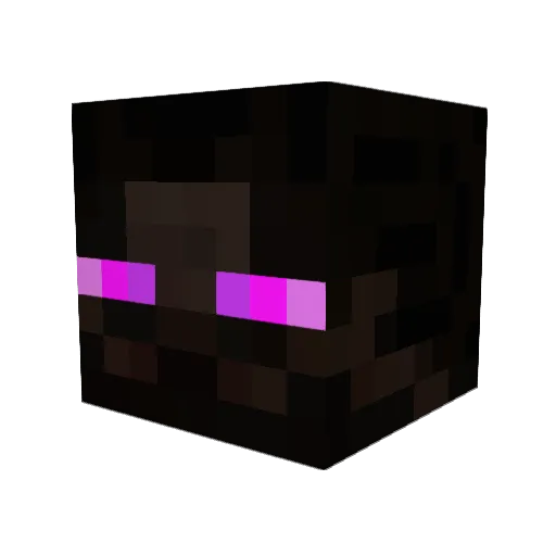sergioENDERMAN Minecraft avatar head, 3D render
