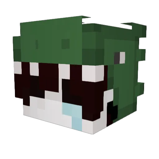 sergiodinosaurio Minecraft avatar head, 3D render