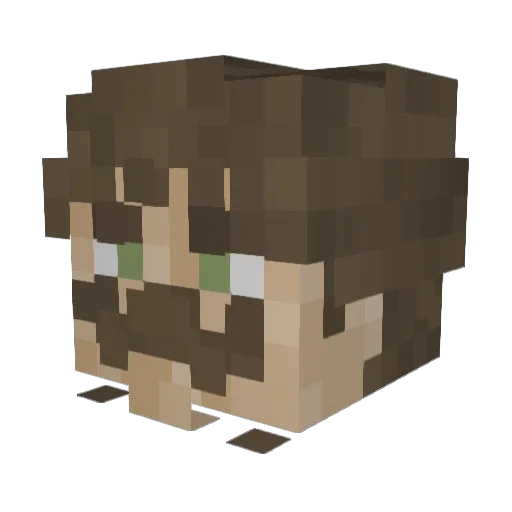sergios Minecraft avatar head, 3D render