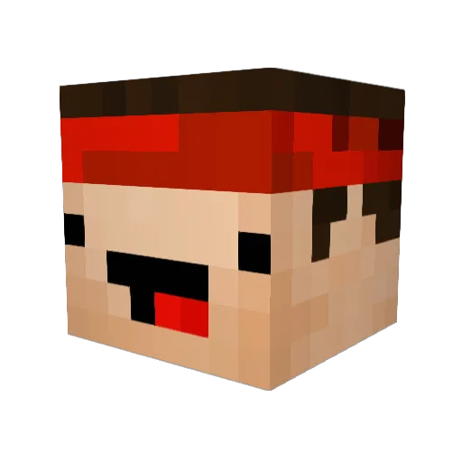 sergiotud Minecraft avatar head, 3D render