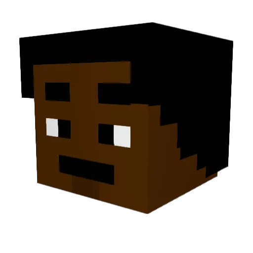 serhano Minecraft avatar head, 3D render