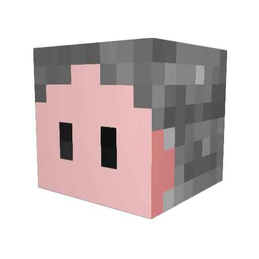 serika_t Minecraft avatar head, 3D render