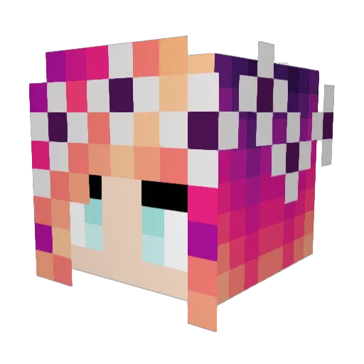 serina21 Minecraft avatar head, 3D render