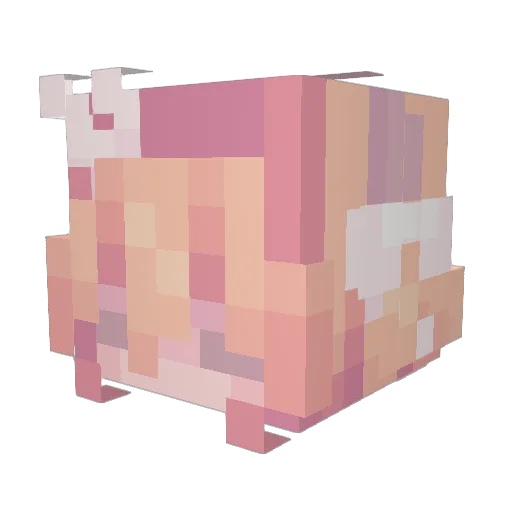 serinetto Minecraft avatar head, 3D render