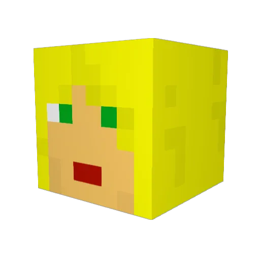 seriouslyunicorn Minecraft avatar head, 3D render