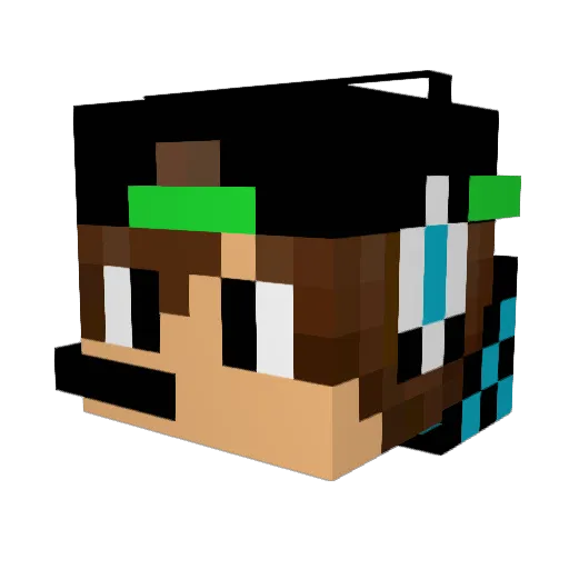 seriser6 Minecraft avatar head, 3D render