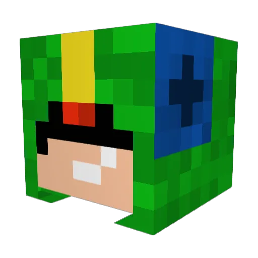serloo Minecraft avatar head, 3D render
