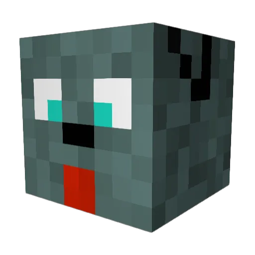serpent10 Minecraft avatar head, 3D render
