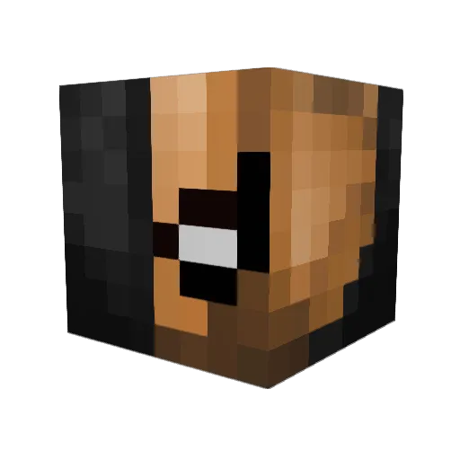 serpentyes Minecraft avatar head, 3D render