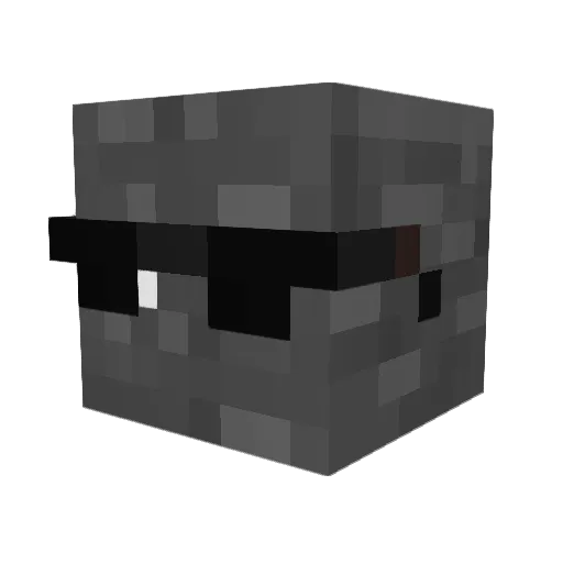 serpinoid Minecraft avatar head, 3D render