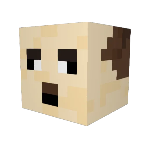 serra7 Minecraft avatar head, 3D render