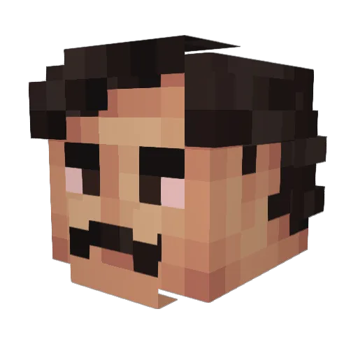 serrotonin_Setup Minecraft avatar head, 3D render