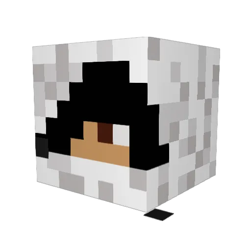 sertija Minecraft avatar head, 3D render