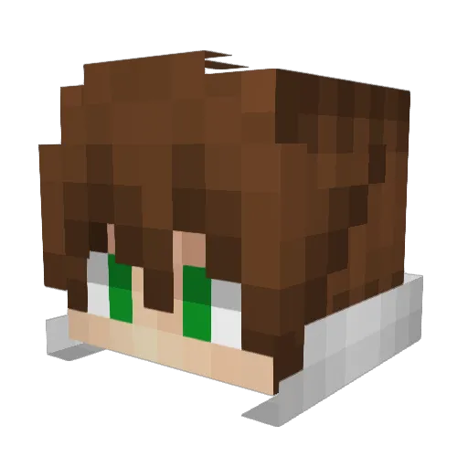 serviceman Minecraft avatar head, 3D render
