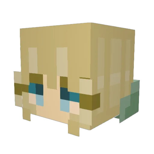 servidorjulia Minecraft avatar head, 3D render
