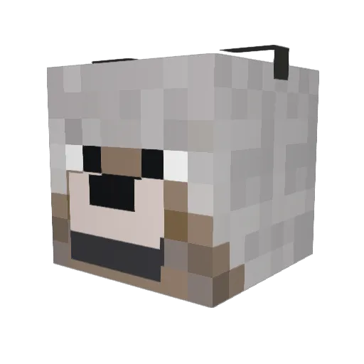 sery_252 Minecraft avatar head, 3D render