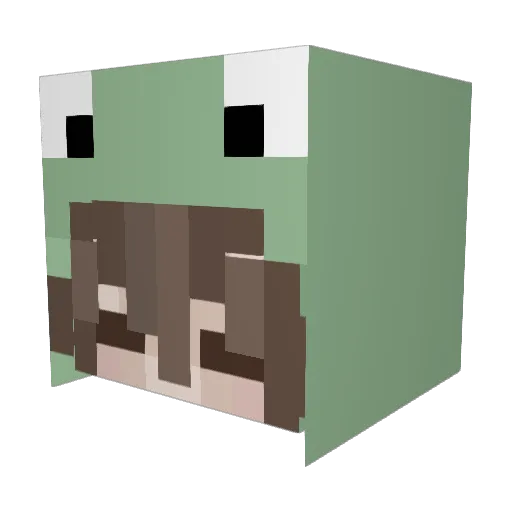 sesamemouse Minecraft avatar head, 3D render