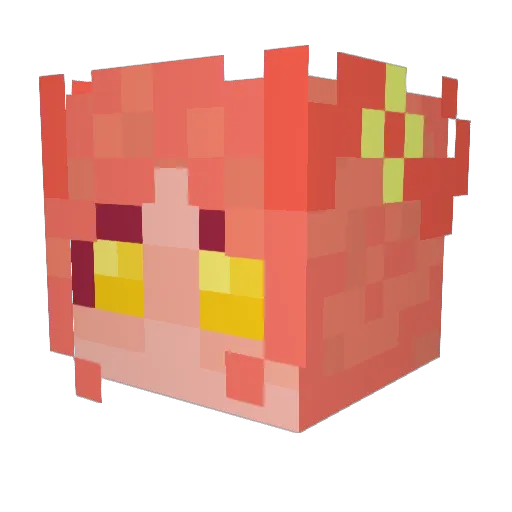 seselapod Minecraft avatar head, 3D render