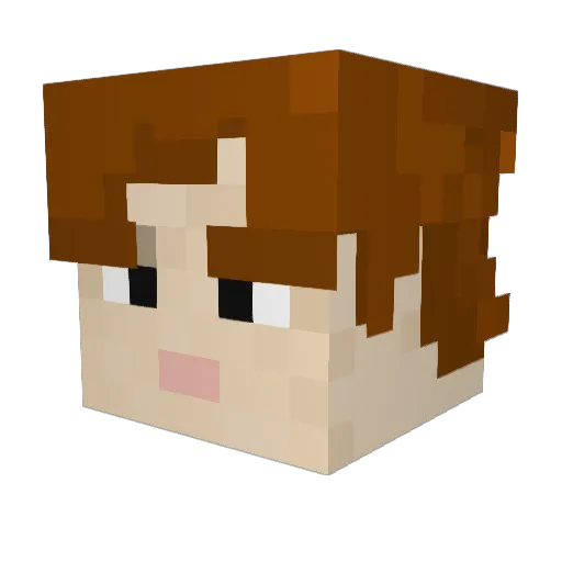 sesnik Minecraft avatar head, 3D render