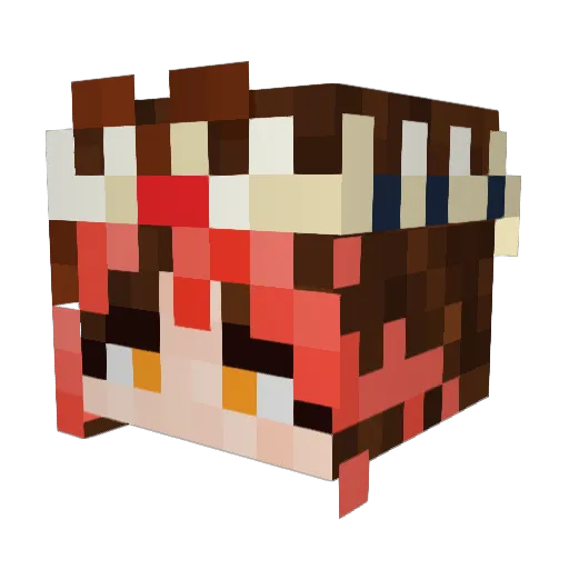 sessabobessa Minecraft avatar head, 3D render
