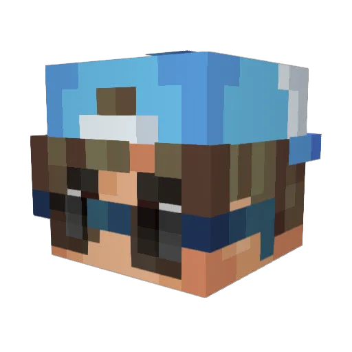 sesuwu Minecraft avatar head, 3D render