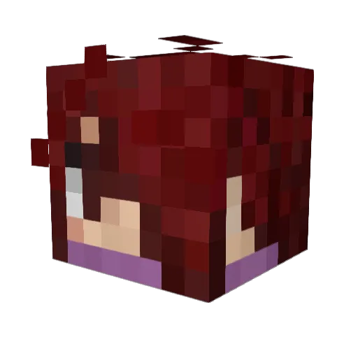 setaa Minecraft avatar head, 3D render